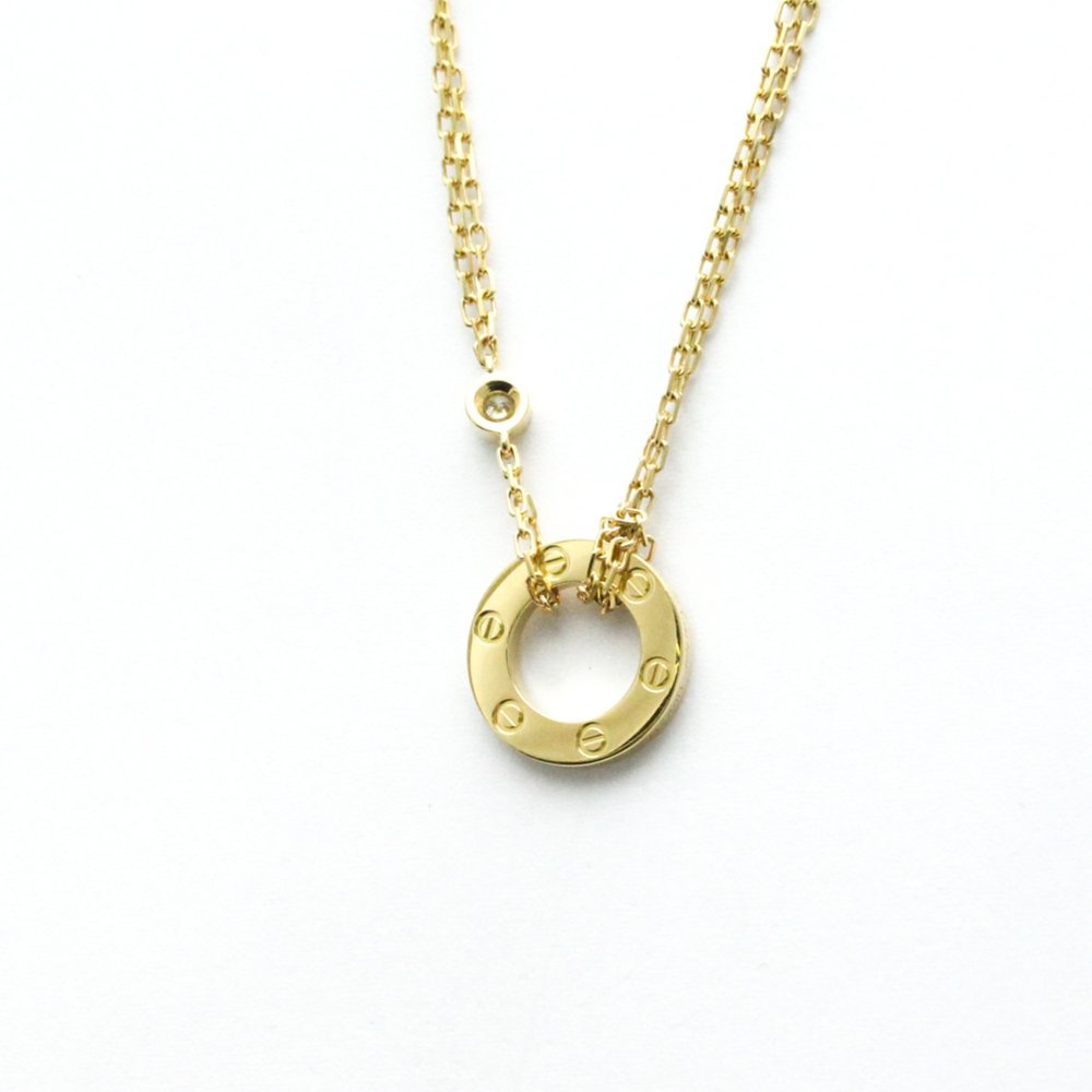 CARTIER Love Circle Necklace B7219500 18K Yellow Gold Diamond Pendant - Picture 2 of 14